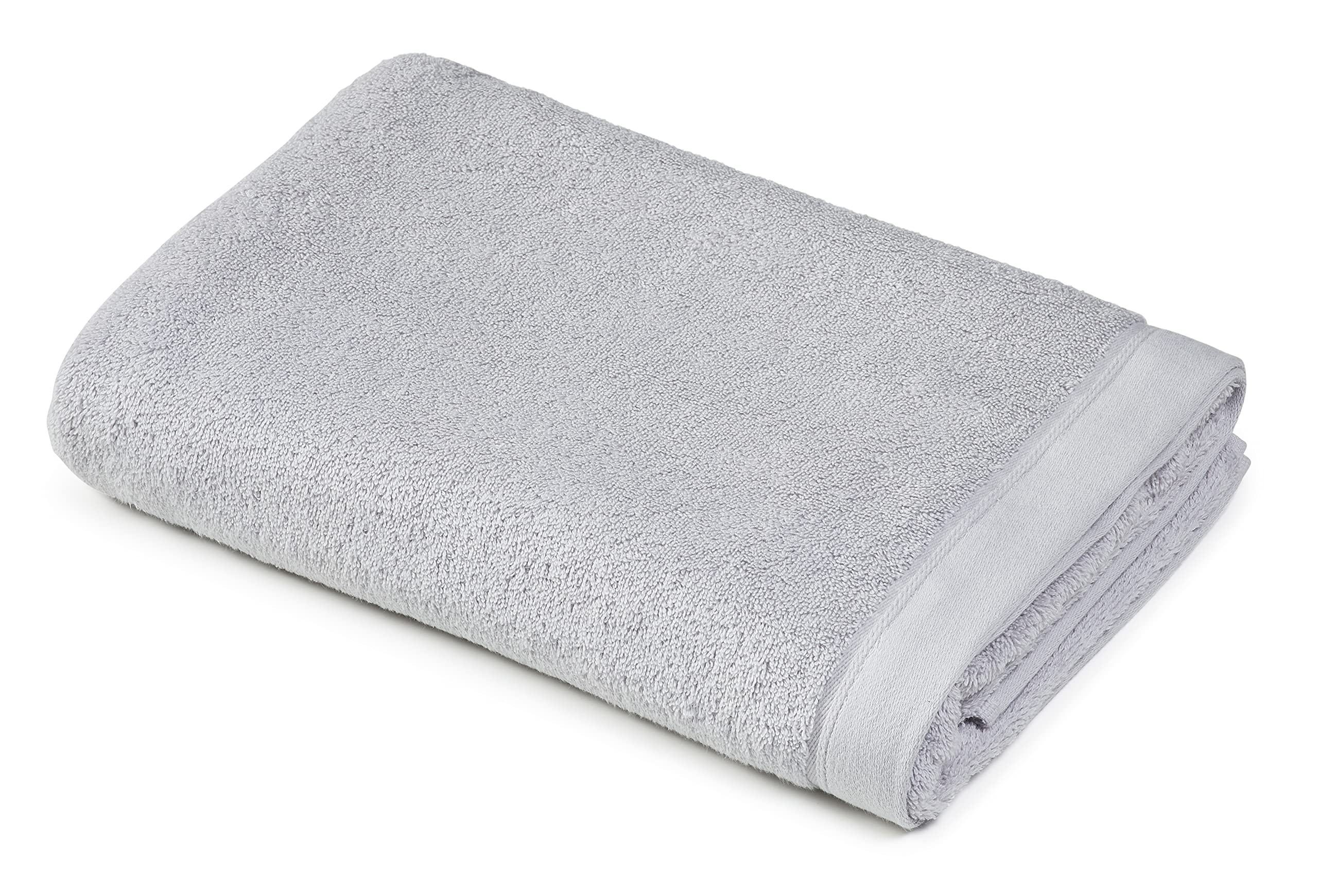 Sowel - Premium Bath Towel, 28 x 55 Inches, Hand Towel, 100% Organic Cotton, Made in Portugal, Light Grey