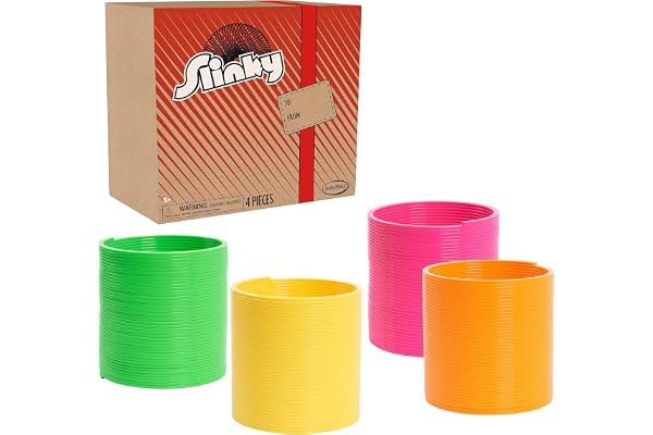 Slinky the Original Walking Spring Toy, Plastic Colorful Rainbow Giant Slinky, Fidget and Sensory Toys for Kids by Just Play,
