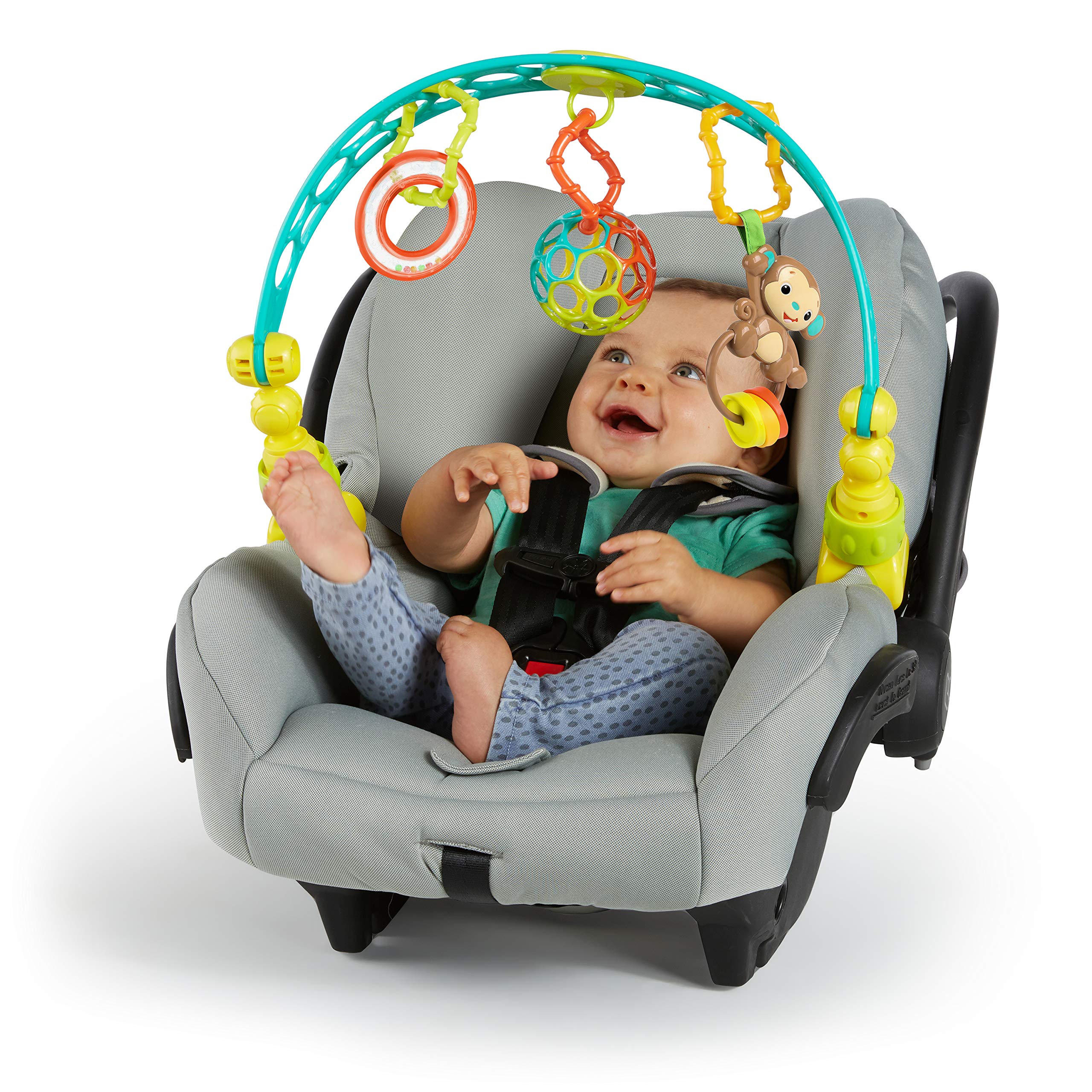 Bright Starts OBall Flex 'n Go Activity Arch Take-Along BPA-free Baby Stroller Toy, Age Newborn+