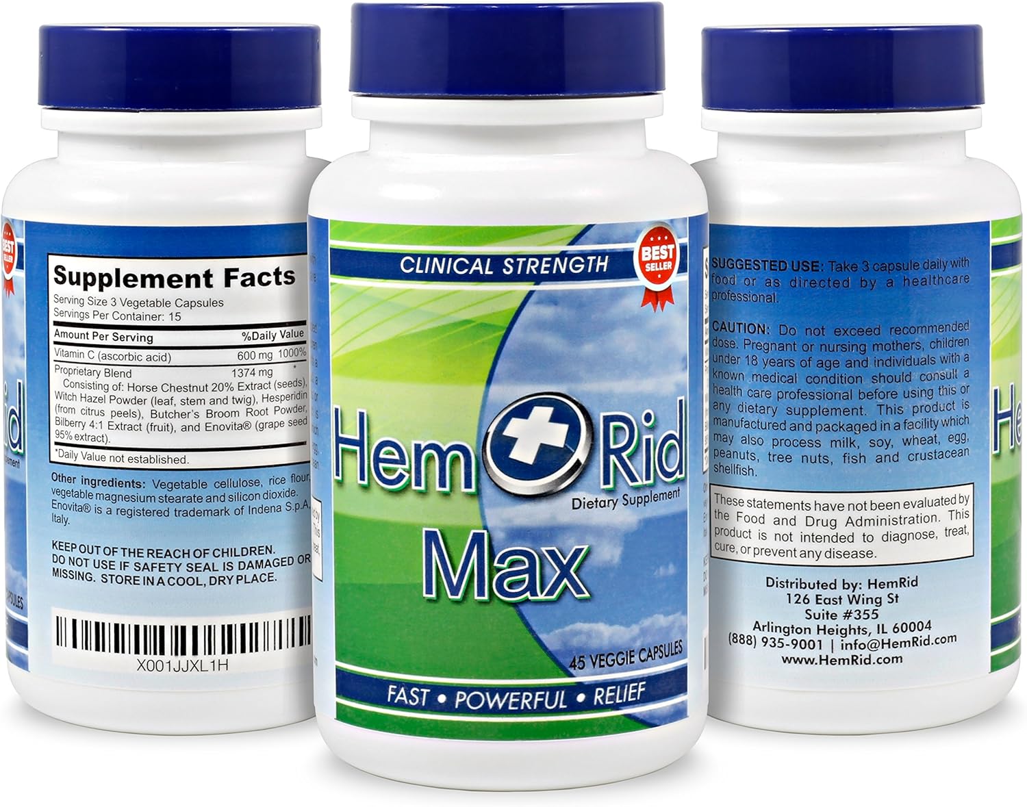 HemRid Max - Fast Hemorrhoid Relief. Get The Hemorrhoid Pills That Actually Work. Works in Just 2-5 Days. Doctor Recommended: Health & Personal Care