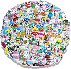 300/Pack Stickers Waterproof VSCO Stickers(70-300Pcs/Pack) - Aesthetic Stickers for Water Bottles,Laptop,Skateboards,Luggage,Travel Case- Cute Stickers Suitable for VSCO Girl,Teens,Adults