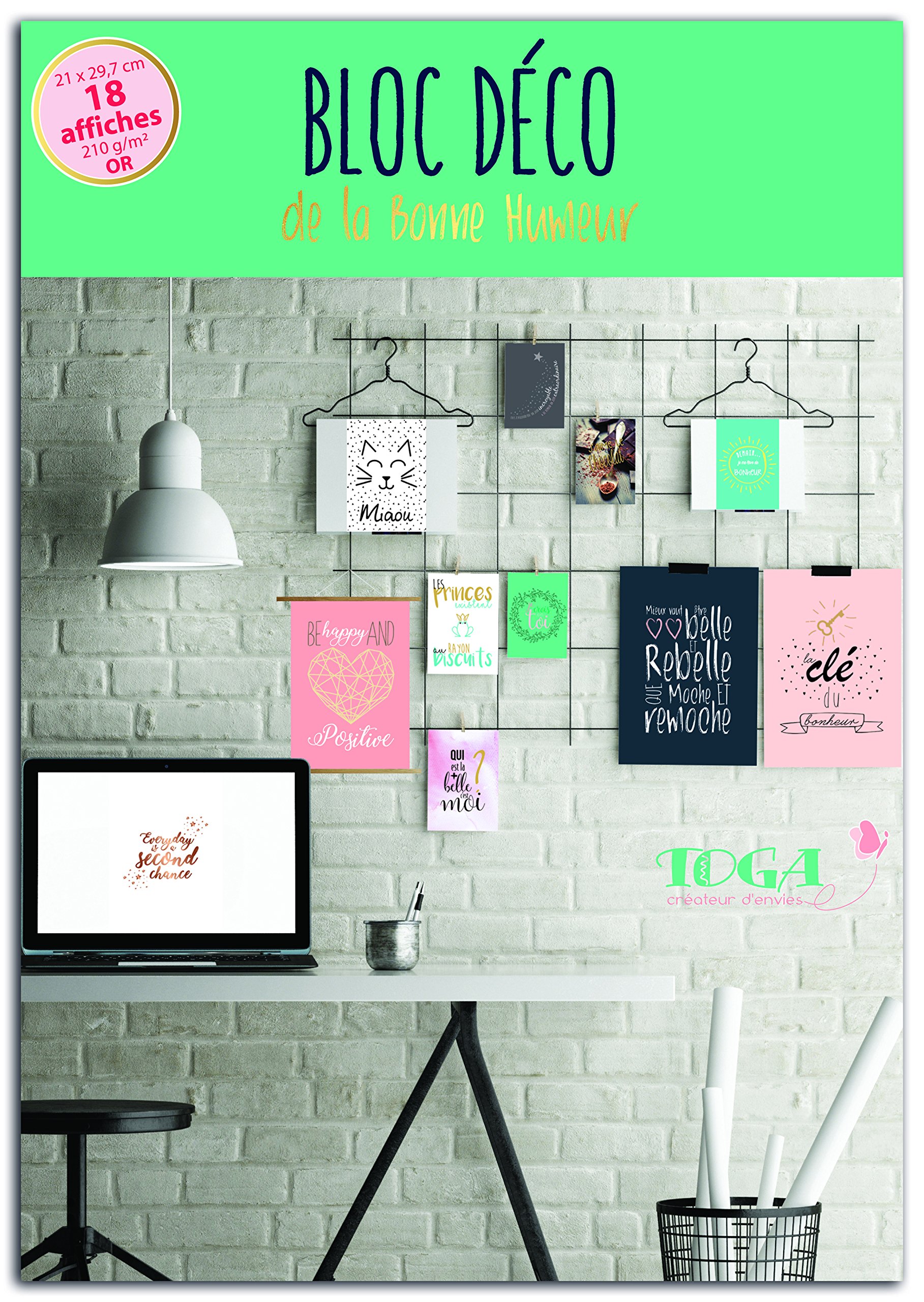 Toga Block of 18 Posters, Paper, Multicolored, 21 x 29,7 x 0,5 cm