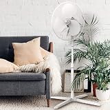 Igenix DF1655 16 Inch Pedestal Fan Quiet 3-Speed Oscillating Stand Fan 40W White view 6