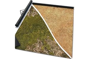 WARZONE STUDIO 6’ x 3’ Double-Sided Mouse Pad Rubber Battle Mat: Homeland + Saraha + Bag