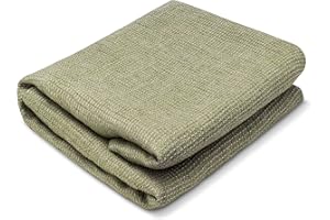 LUSIE'S LINEN 100% Linen Compact Bath Towel Sheet, 1 Piece, Moss Green, 47" x 59"