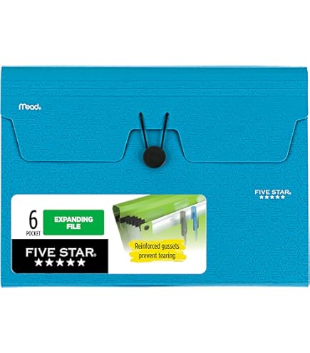 Amazon.com : Five Star Expanding File Folder, 5-Pocket Vertical