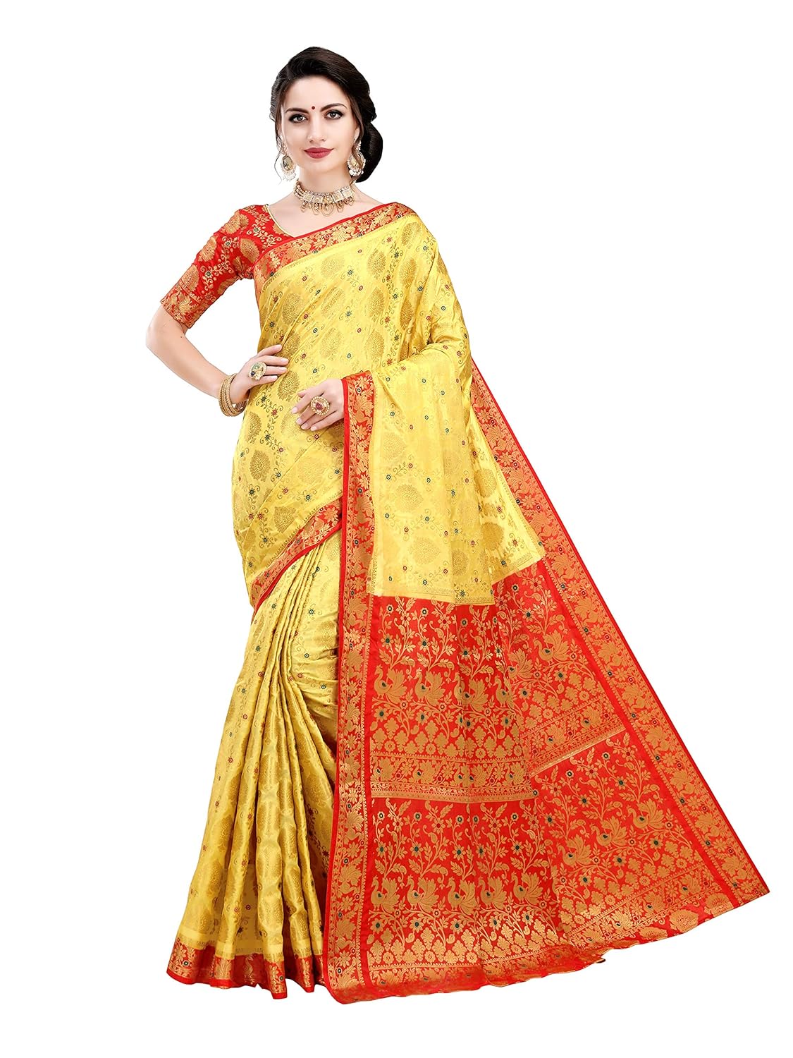 art decor sarees silk saree with blouse piece