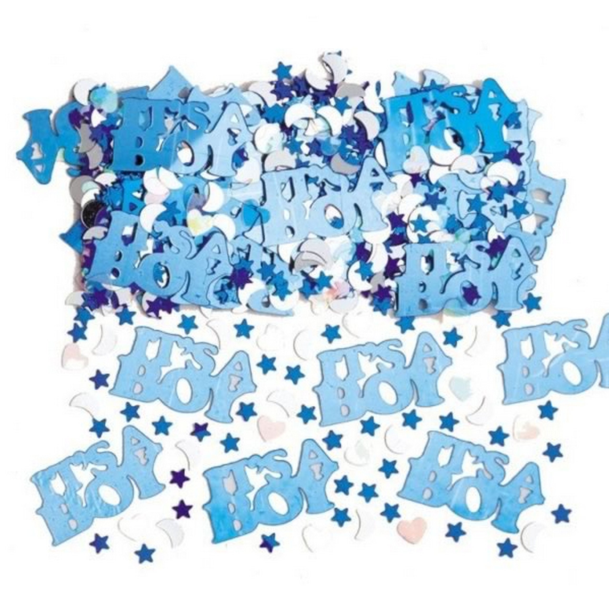 Amscan 9900852 It's a Boy Baby Blue Metallic Confetti-14g-1 Pack