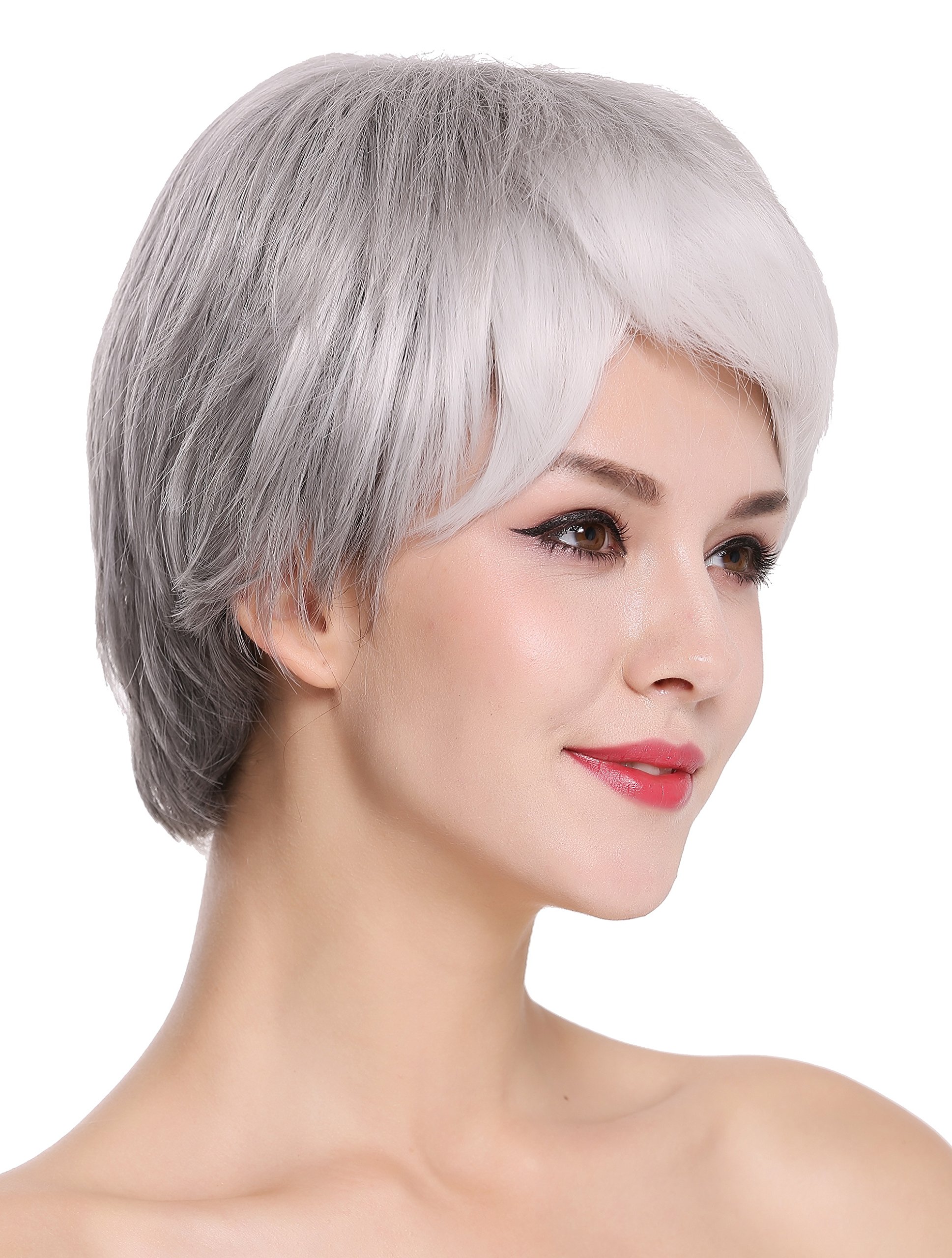 WIG ME UP - SXD0958-10/1001A/1B Quality women's wig lady women noble older short sleek black grey mix