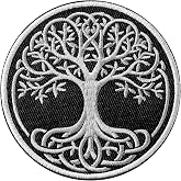 Yggdrasil The Tree of Life in Norse 3" Embroidered Badge Patch Hook and Loop Backing Tree of Life Morale Tactical Patch for Backpacks, Hats, Bags,Dog Harness, Vests, Patch Wall - 1 Pc