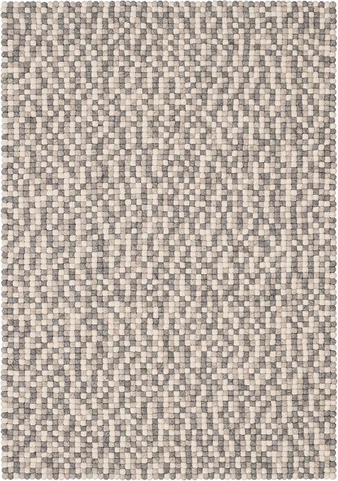 Myfelt Hella Filzkugelteppich 140x200cm Rechteckig Weiss