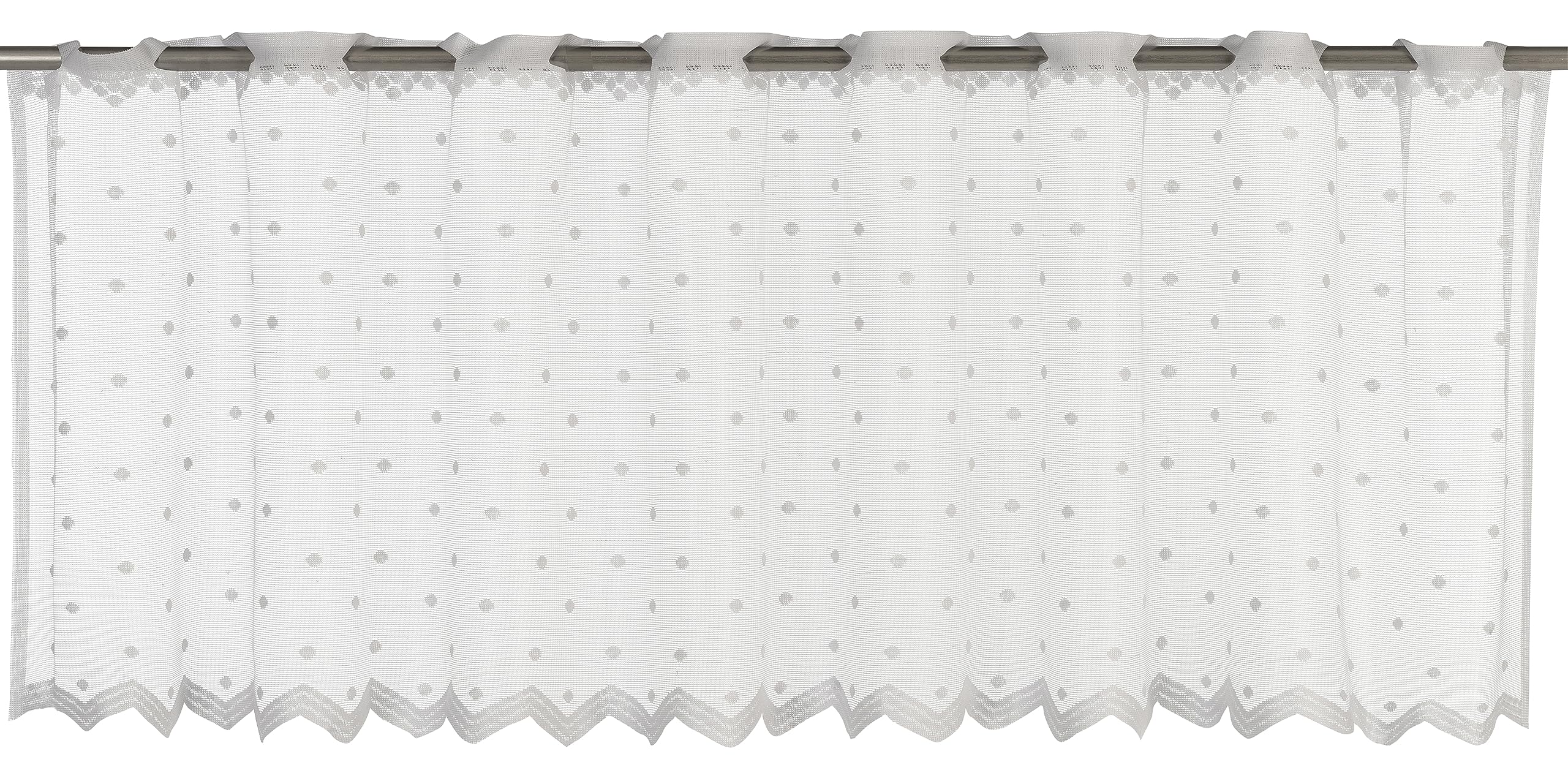 Elbersdrucke Celeste 00 198763 Bistro Curtain White Transparent 45 x 160 cm Panel Curtain Short Curtain for Kitchen Window Privacy Screen