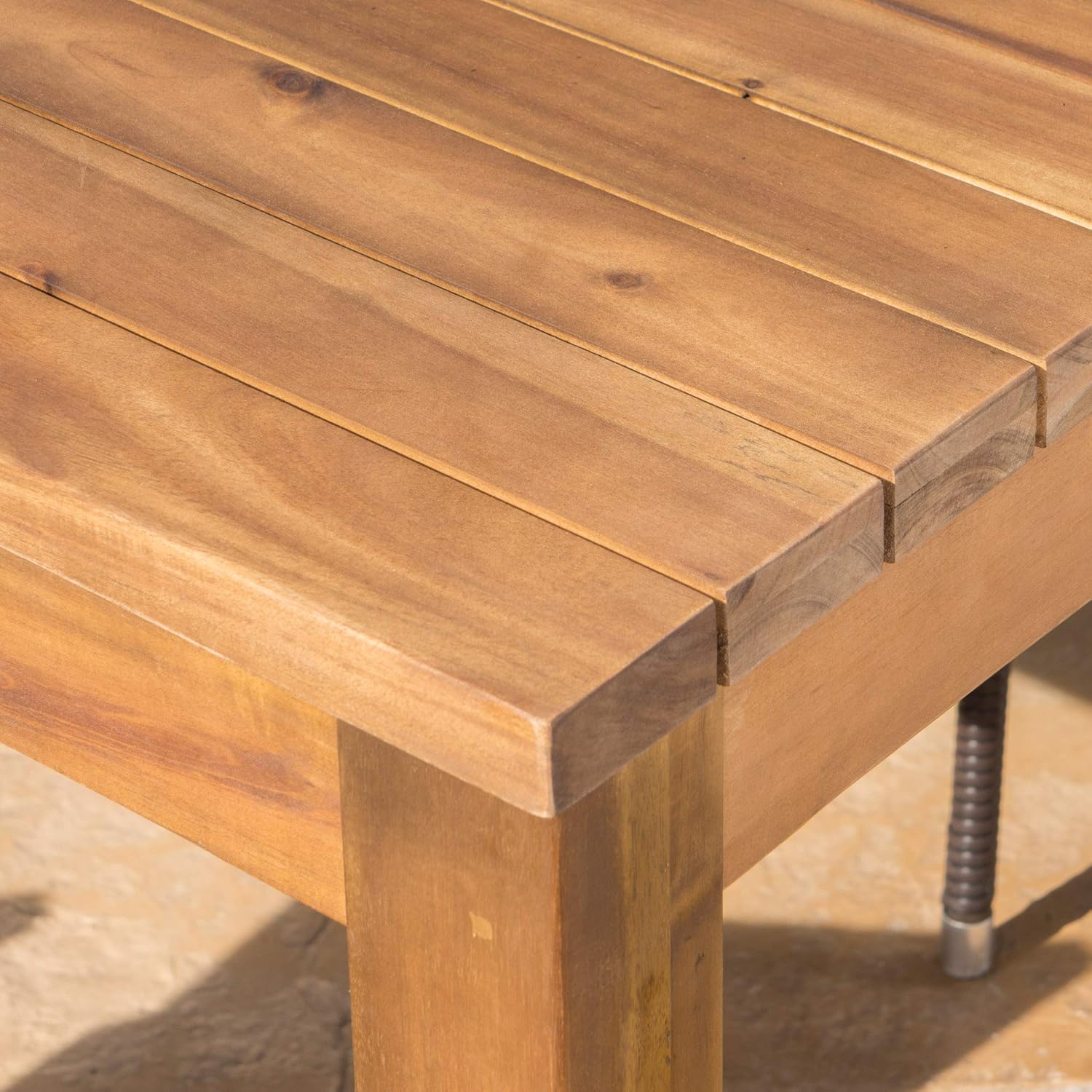 Christopher Knight Home Wilson Outdoor Expandable Acacia Wood Dining Table, Teak Finish : Garden & Outdoor