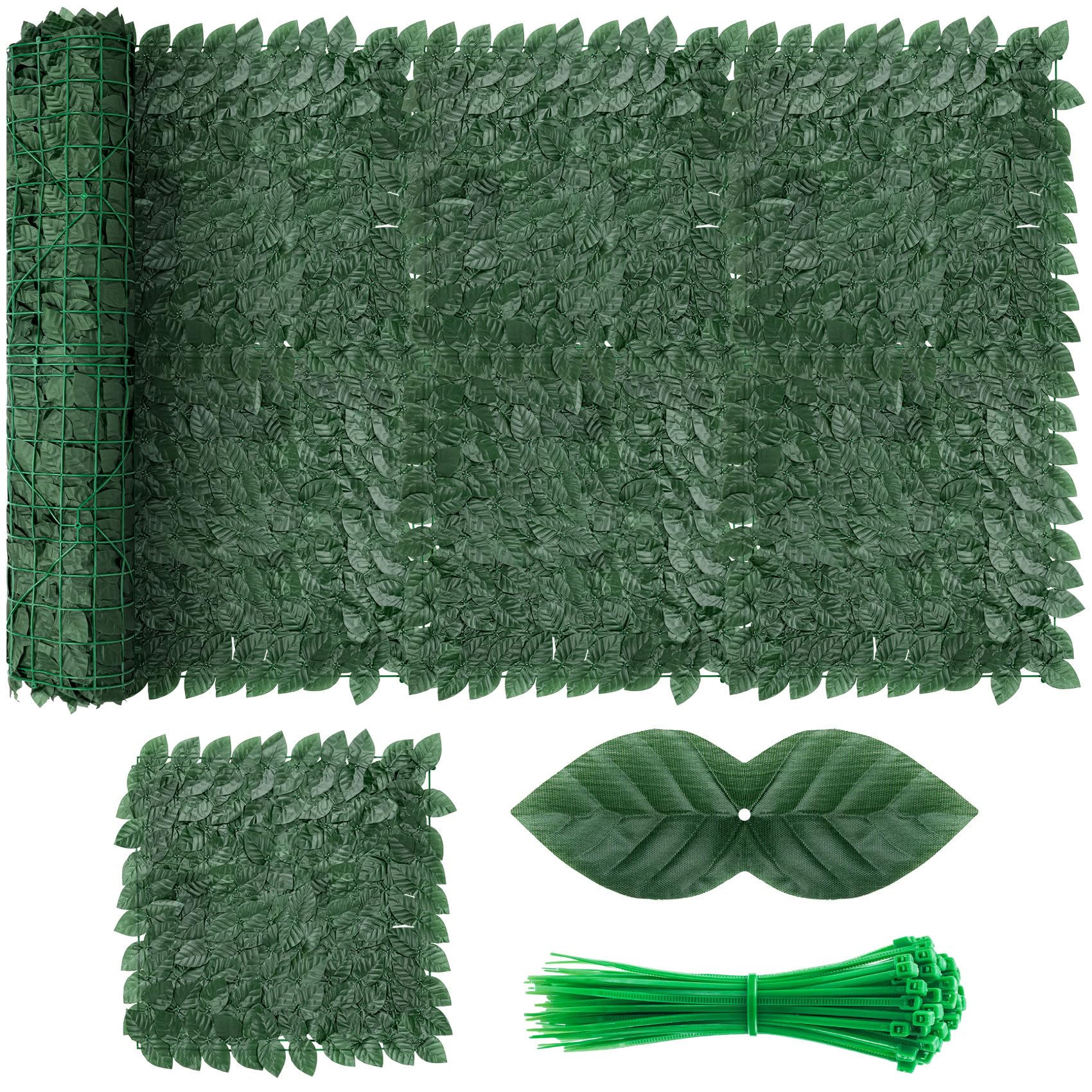 Photo 1 of Artificial Ivy Privacy Fence Screen, 120x40 inch Dense Leaves Fence Panel, Super Privacy Greenery Wall Faux Ivy Greenery Backdrop Ivy for Patio, Balcony, Garden, Backyard Indoor Outdoor Decor