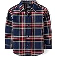The Children's Place Baby Boys' and Toddler Poplin Long Sleeve Button Down Shirt