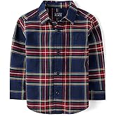 The Children's Place Big Boys' Long Sleeve Poplin Button Down Shirt