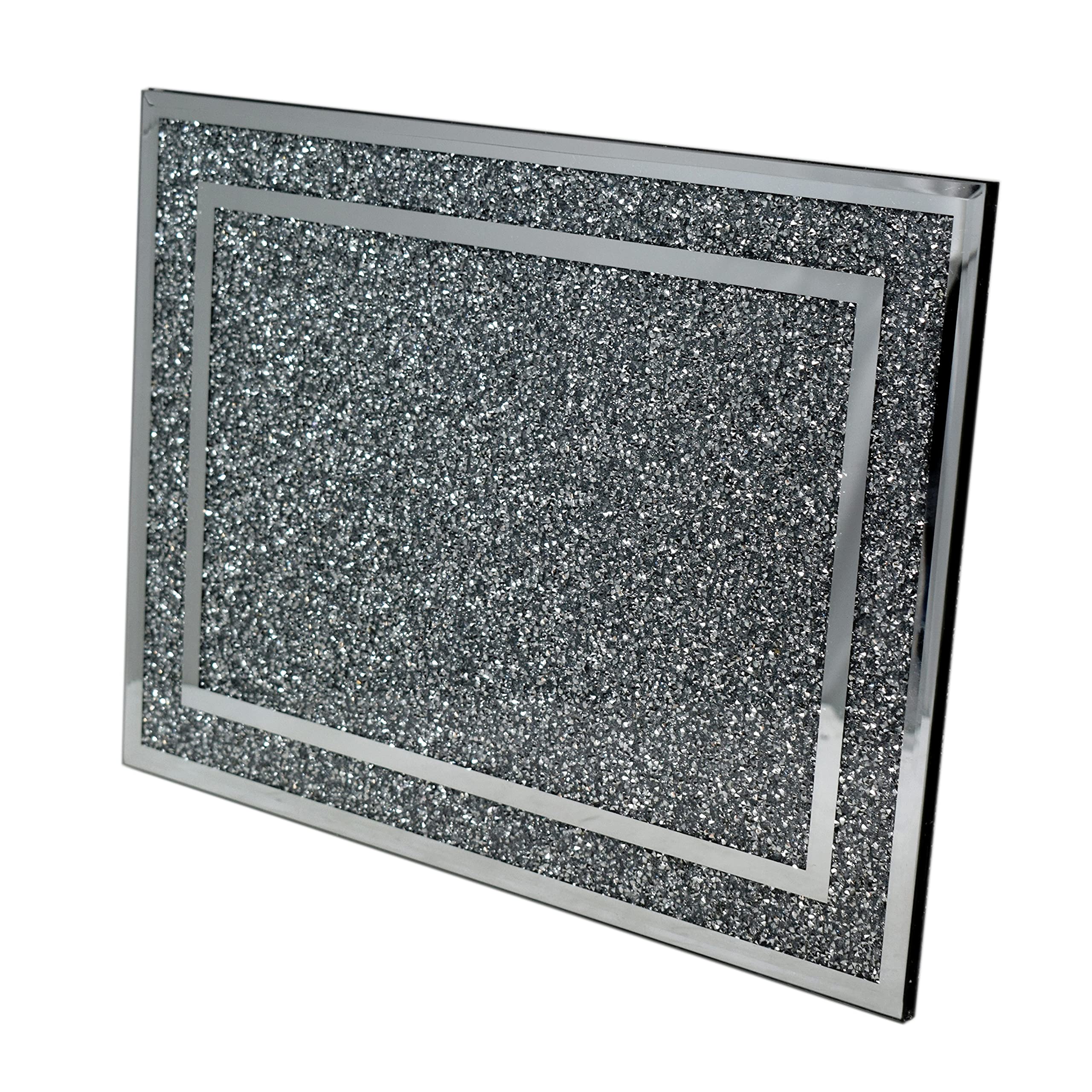 XXL Heat Resistant Crystal Glass Chopping Board - Professional Grade Cutting Board for Meat, Vegetables, Fruits,Tapas, and Cheese - 40cm x 30cm x 2cm - Durable Glass Worktop Saver