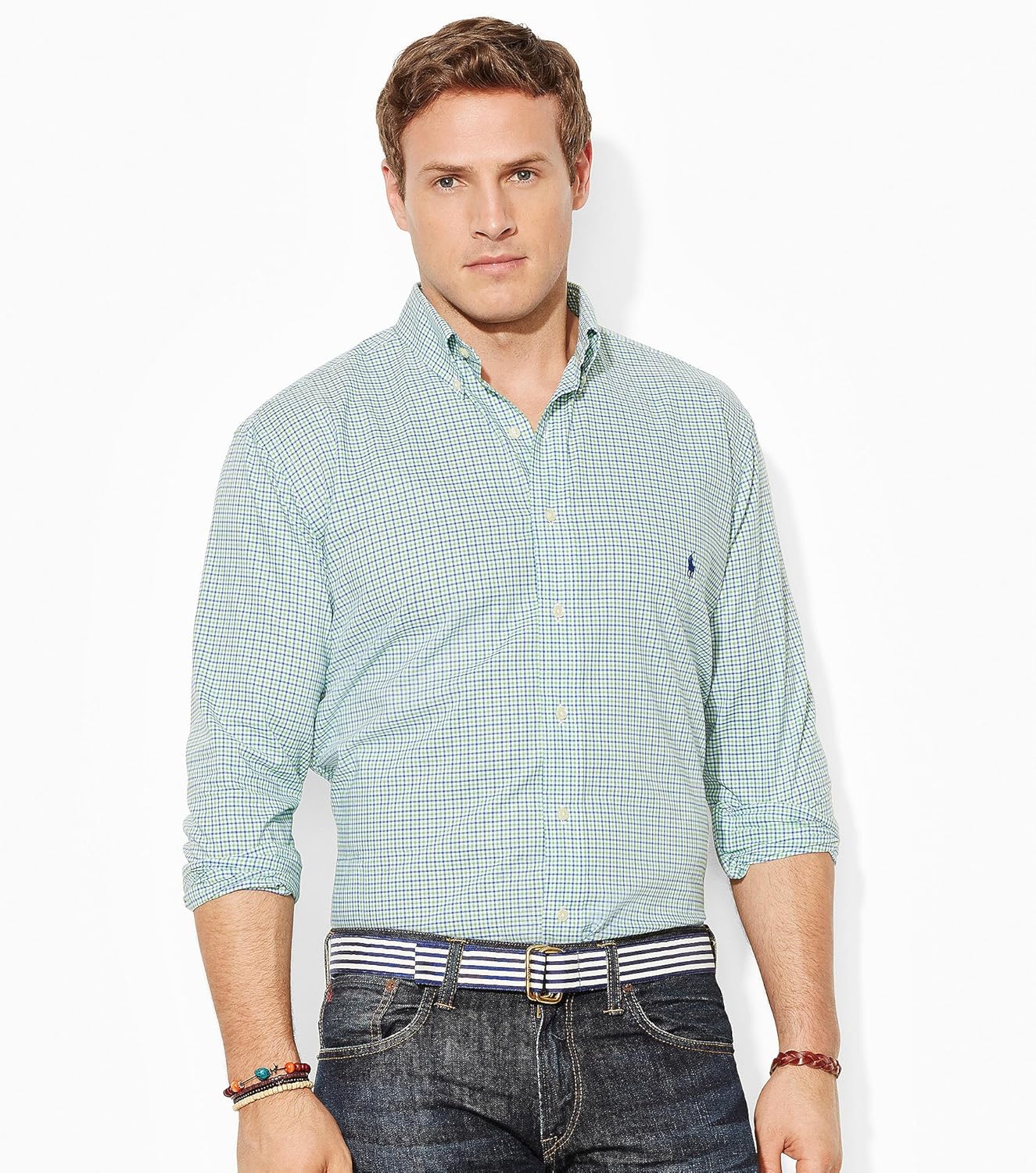 Polo Ralph Lauren Men's Big & Tall Twill Button Down Shirt (4XLT, Royal ...