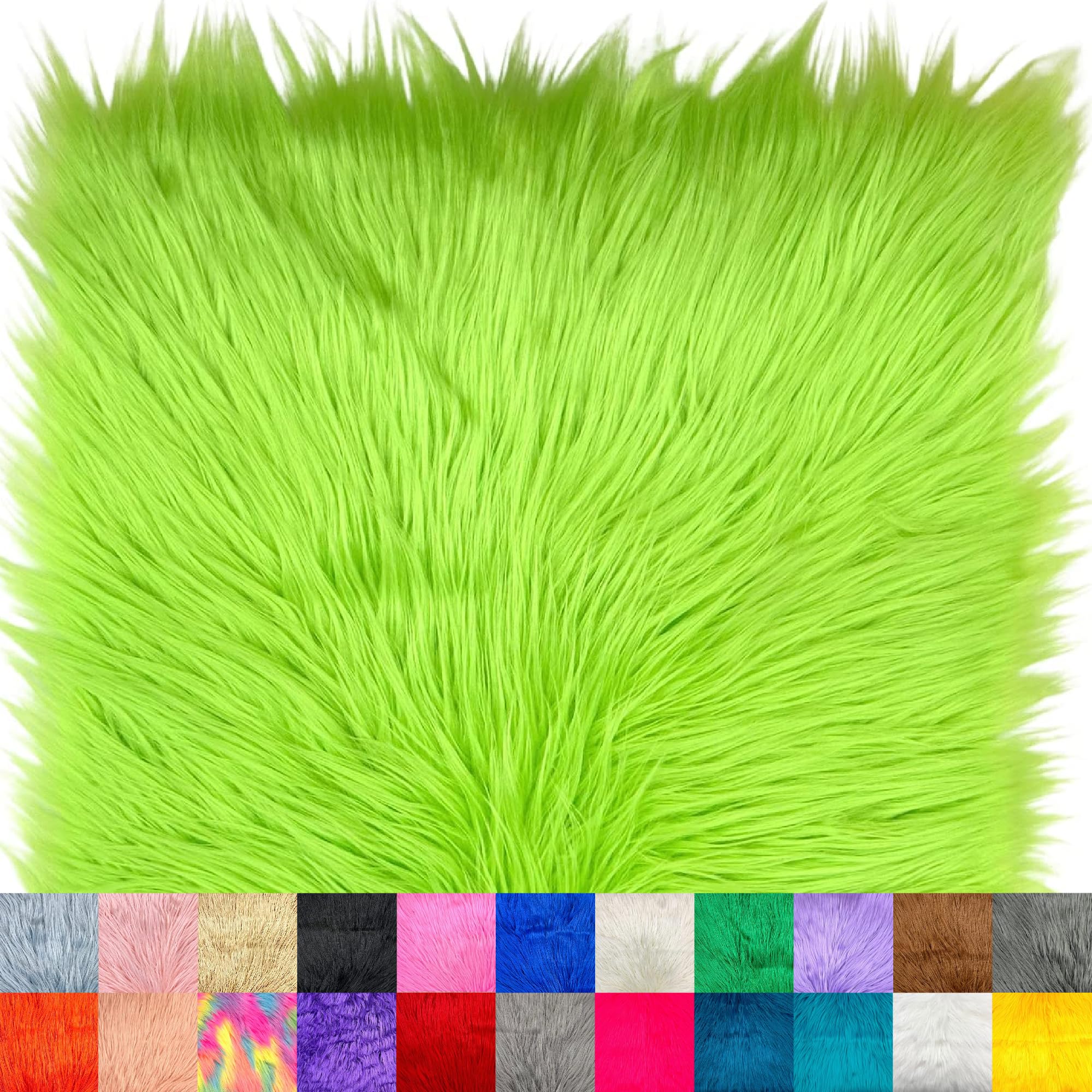 Ice Fabrics Faux Fur Fabric Squares - 20x20 Inches