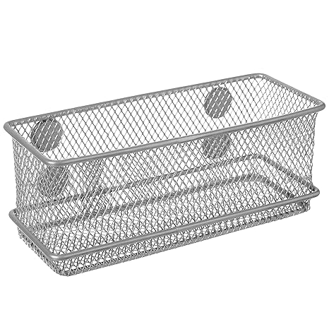 Desk Drawer Organizers White Wire Mesh Magnetic Basket Storage