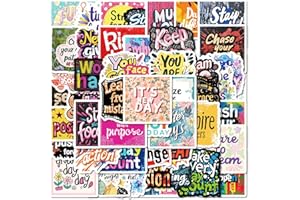 50PCS Cute Aesthetic English Inspirational Phrase Stickers Pack Gifts for Women Men Coworkers Mental Health Sensory Stickers 
