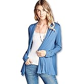 Women Casual Open Front Long Sleeve Lightweight Softest Viscose Made from Bamboo Cardigan
