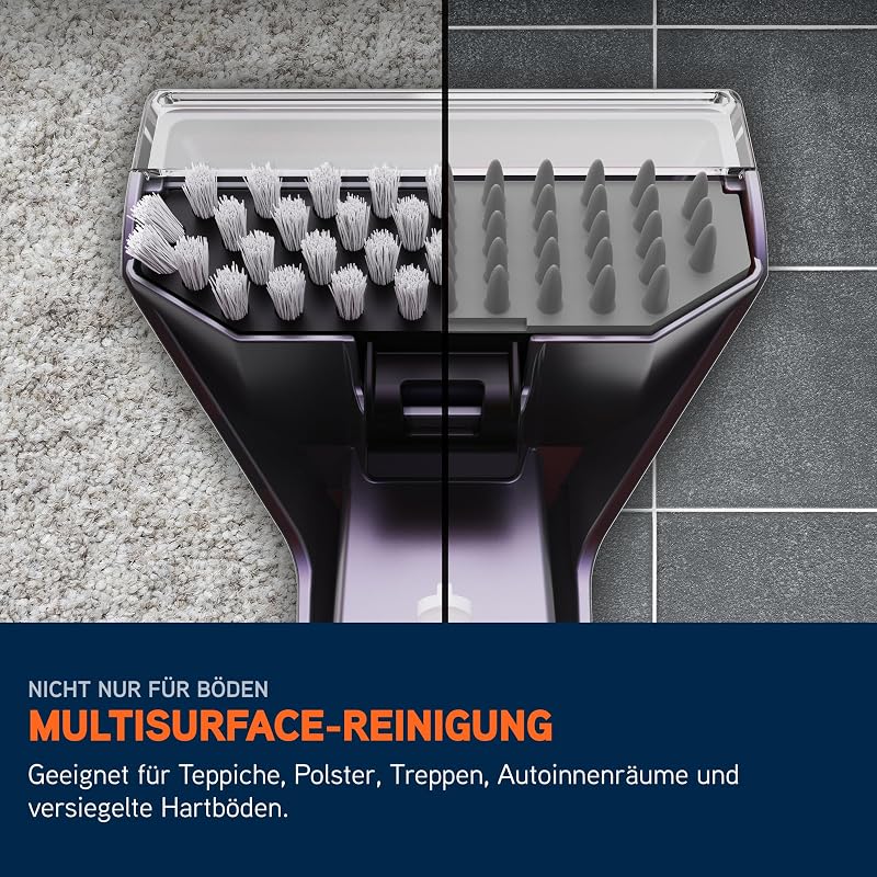 SpotWash Duo Fleckenreiniger – Teppich- und Polsterreiniger Gerät mit Haustier-Aufsatz, Zubehör für die tägliche Reinigung, Multi-Oberflächen-Düsen und Reinigungslösung