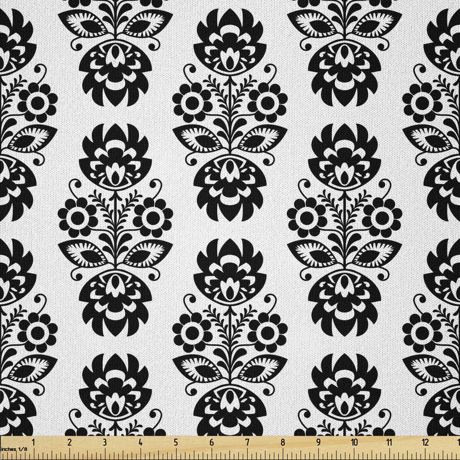 Floral Motif Repetitive Pattern Baroque 3d Flowers Seamless Border