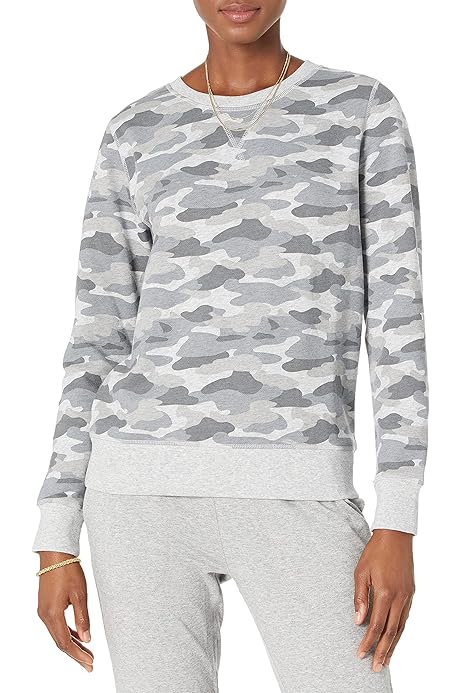 amazon essentials women's french terry fleece crewneck sweatshirt