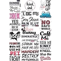 Amazon com Kink Ink 30 BDSM Temporary Tattoo Sexy Naughty  