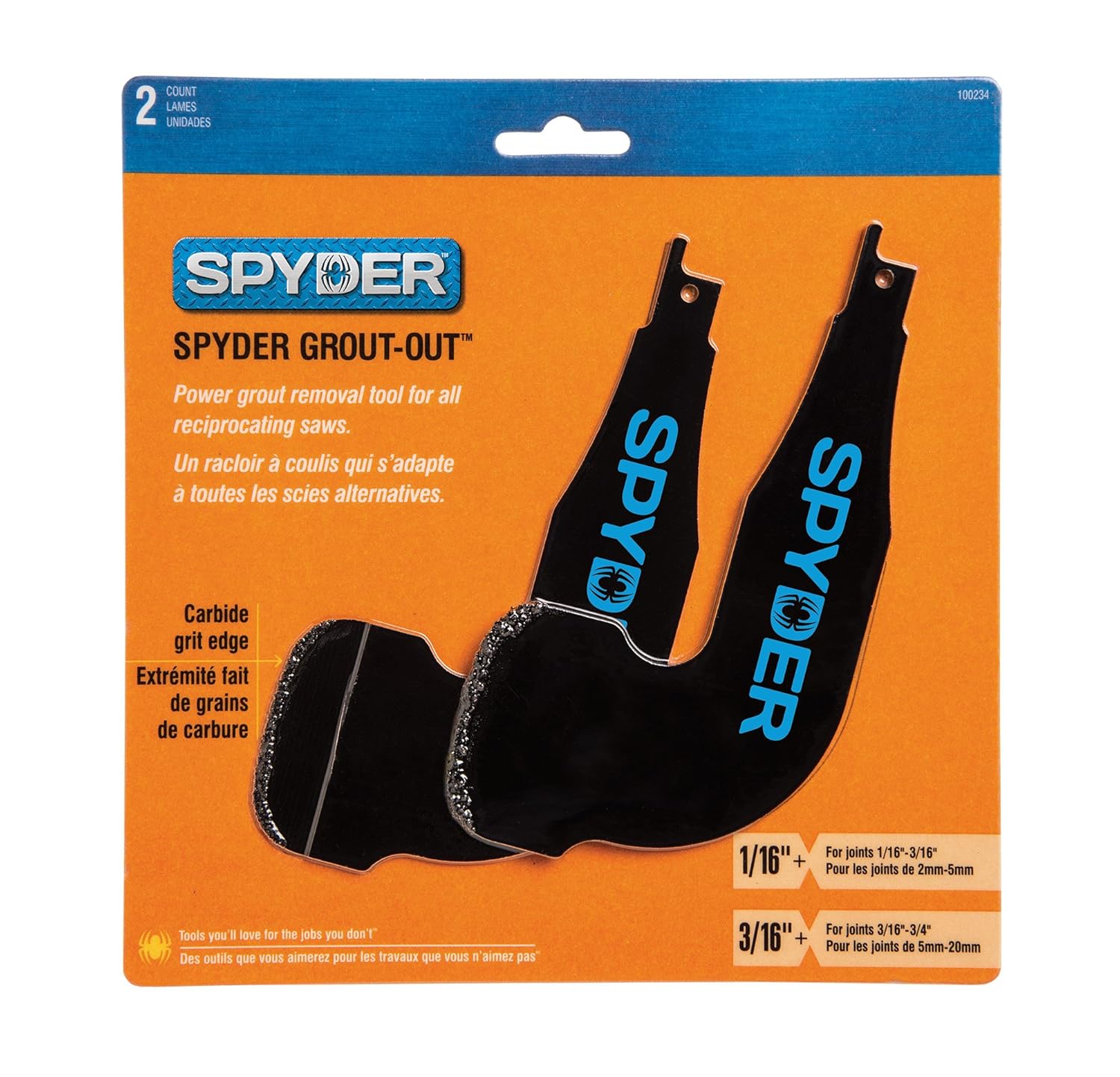 Spyder 100234 GroutOut Multi Blade Reciprocating Saw Blades