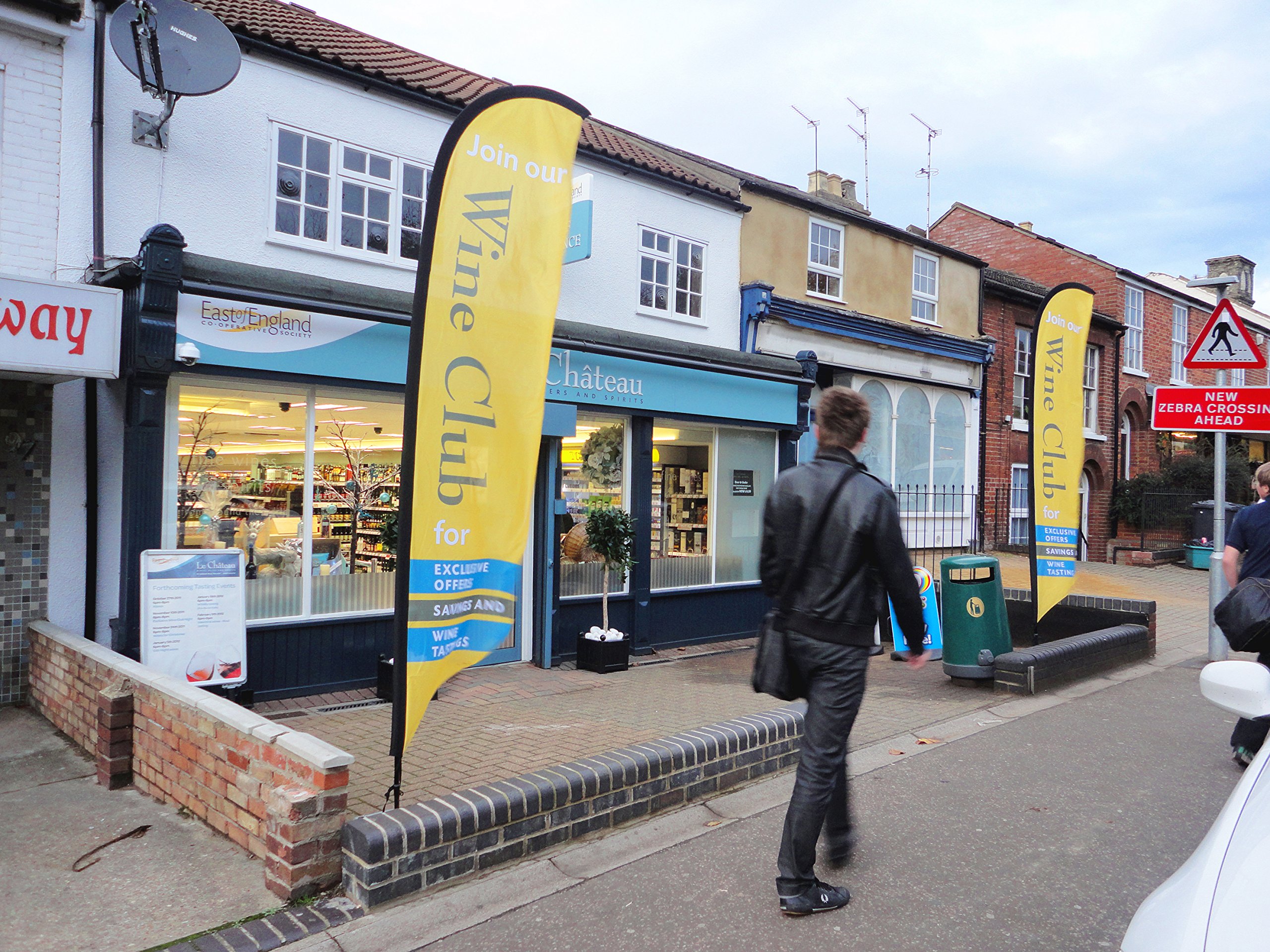 Flag poles to suit Feather Teardrop or Rectangular flags (Pole & Bag only) (Teardrop/Feather Flag (Small))