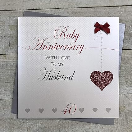 husband ruby anniversary card