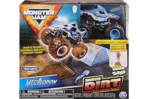 Monster Jam, Megalodon Monster Dirt Starter Set, Featuring 8oz of Monster Dirt and Official 1:64 Scale Die-Cast Monster Jam Truck