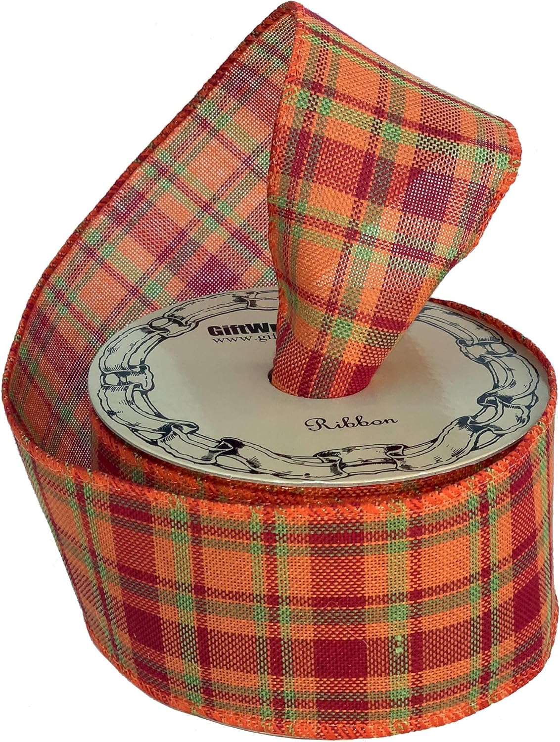 Bows & Ribbons - Fall Cider Plaid Wired Ribbon - 2 1/2