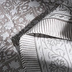 Ridhi Taupe 100% Cotton Round 110 Tablecloth Hand