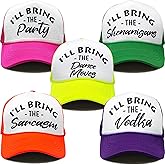 Funky Junque Women's Funny Trucker Hats: Adult Humor for Bachelorette & Girls Trips, Groups 3-25, Mesh Hat - I'll Bring The's