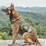 OneTigris Tactical Dog Harness Vest with Handle Olive XL view 7