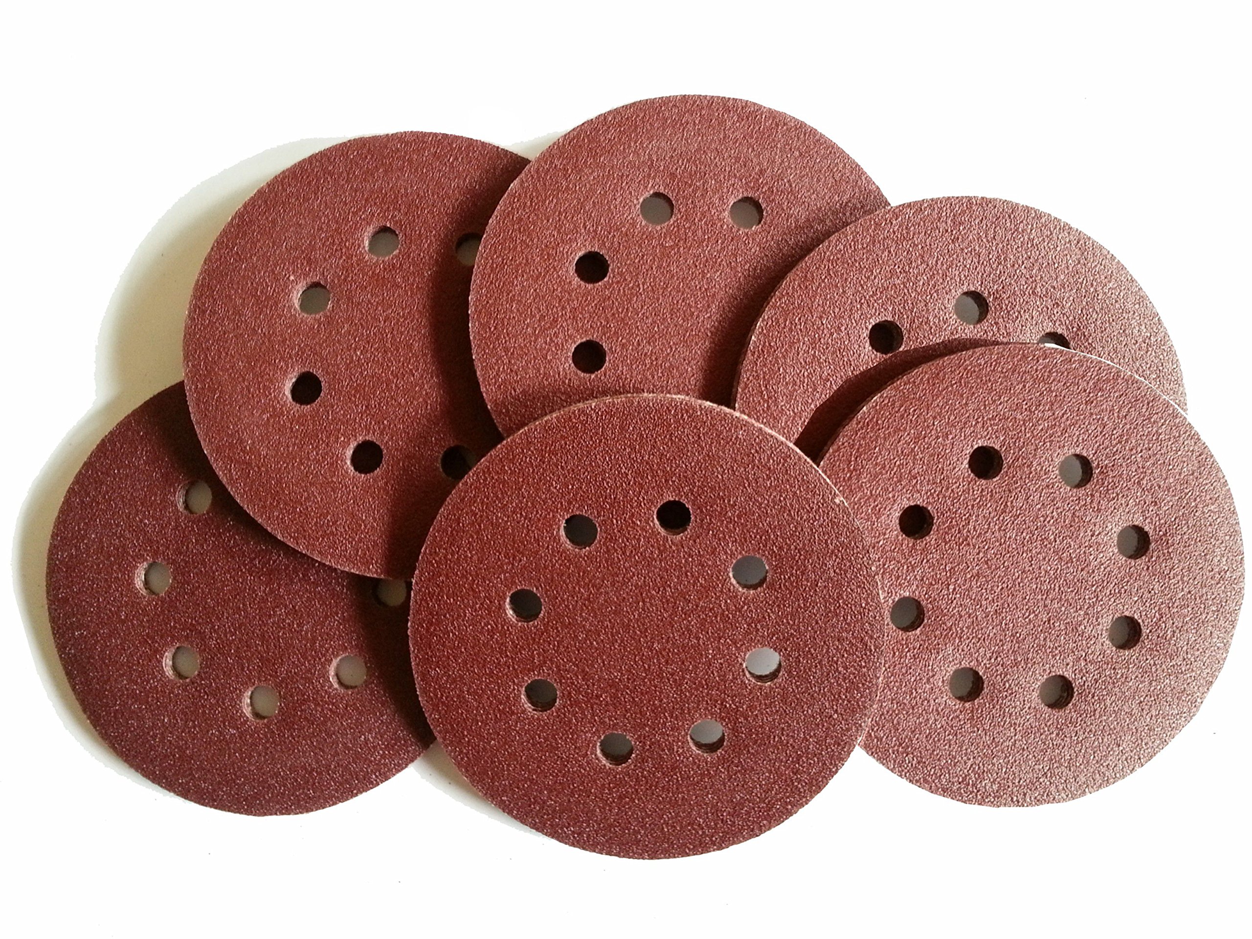 100 Sheets of Velcro Sanding Discs Exenter Sandpaper Diameter 125 mm Grit 40