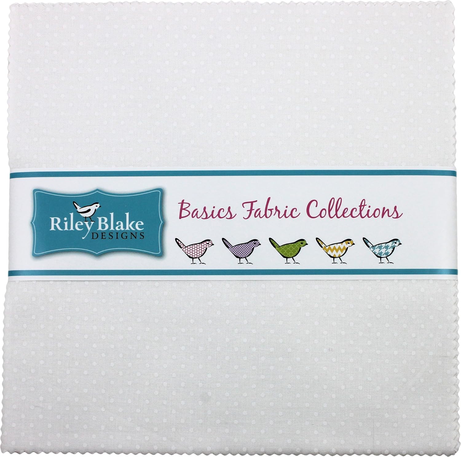 Swiss Dots White on White 10" Stacker 42 10-inch Squares Layer Cake Riley Blake 10-790-150-42