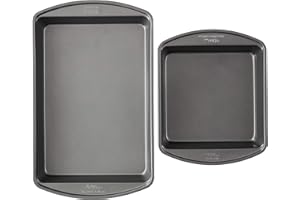 Wilton Perfect Results Premium Non-Stick Oblong and Square Cake Pan Set, 2-Piece