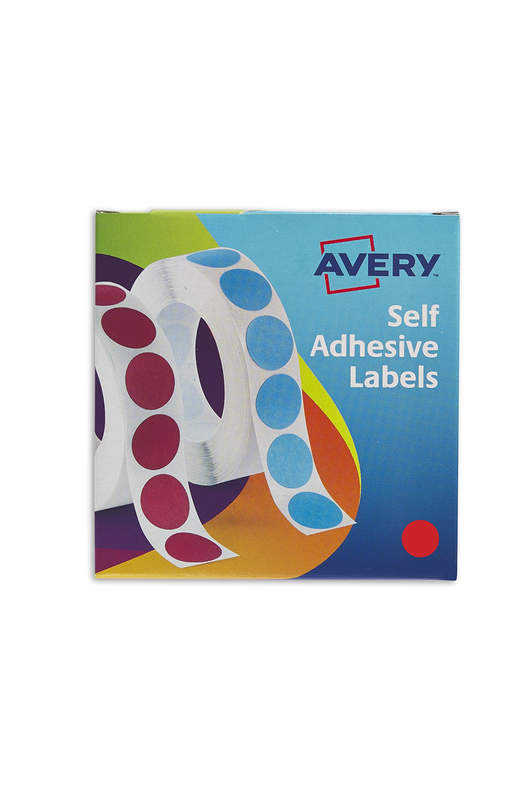 Avery 24-506 Sticky Circle, dots Label Dispenser (19 mm Dia, 1120 Labels) - Red