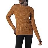 Amazon Essentials womens Fisherman Cable Crewneck Sweater