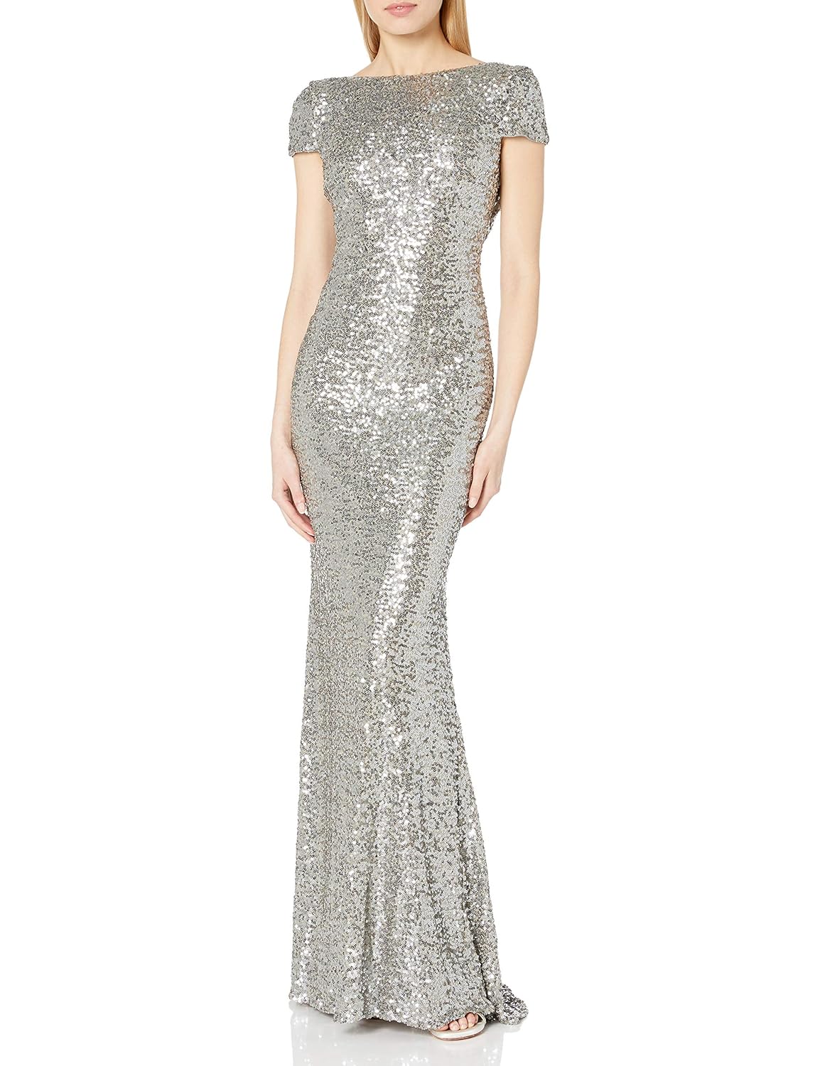 badgley mischka sequin jumpsuit