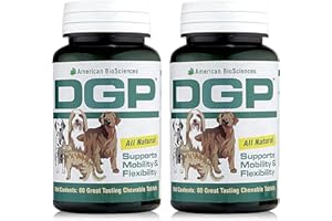 American BioSciences DGP 2-Pack, Joint Supplement for Dogs - Joint Support with Turmeric, Boswellia Extract & More - Quick Effect for Immediate Mobility Support - 60 All-Natural Chewable Pet Tablets