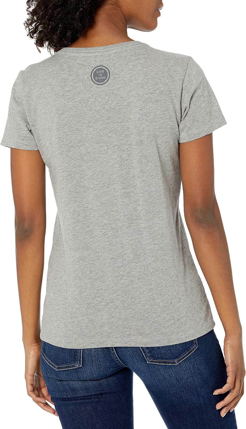 Life is Good Women's Crusher V-Neck Graphic T-Shirt: Clothing