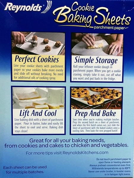 REYNOLDS CONSUMER COOKIE BAKING SHEETS NON-STICK PARCHMENT PAPER, 25 COUNT