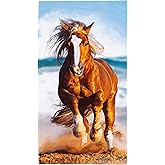 Northwest Classics Beach Towel, 30" x 60", Running Horse