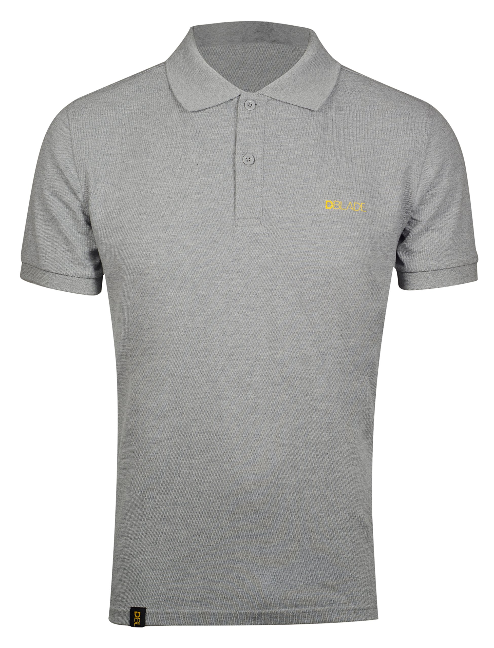 DBlade W220001 8003 10 Size Large "Piquet" Polo - Grey