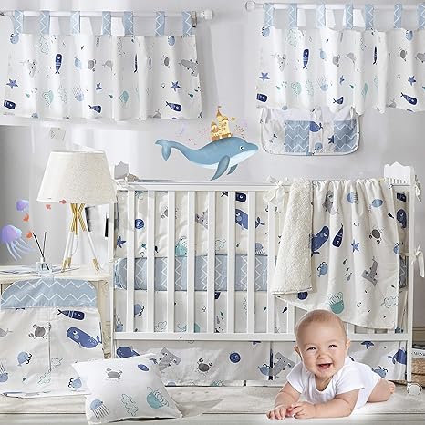 boy crib set with bumper